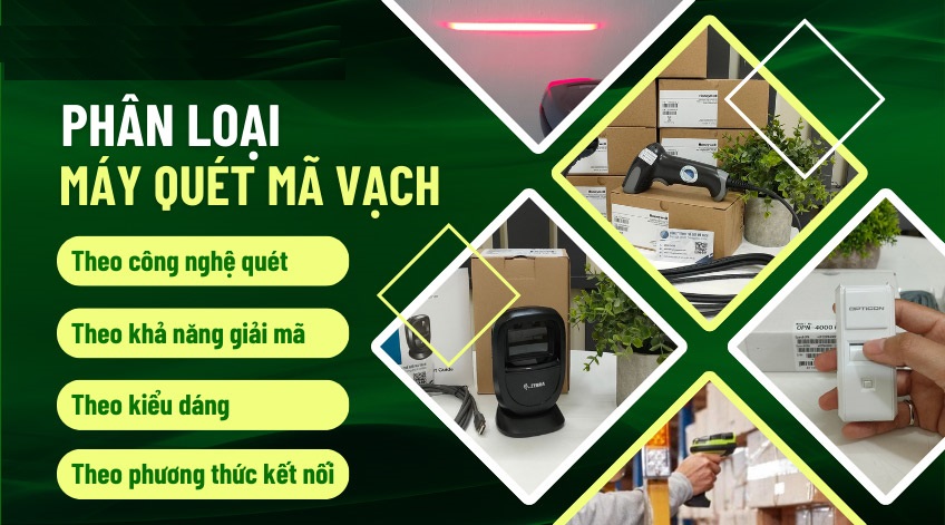 Dễ dàng nhận biết và phân loại cái loại máy quét mã vạch